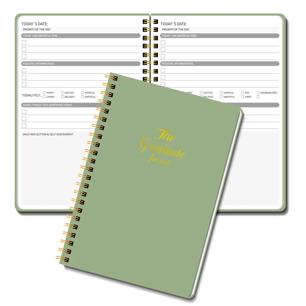 Daily Gratitude Planner & Mood Tracker Journal