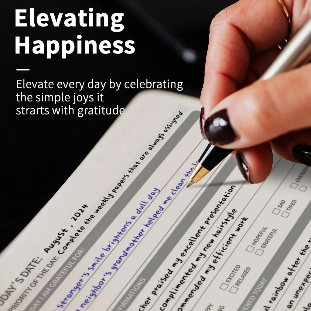 Daily Gratitude Planner & Mood Tracker Journal