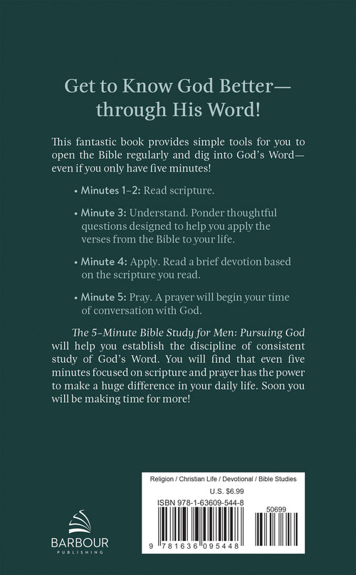 The 5-Minute Bible Study for Men — Pursuing God